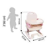 Ghế Ăn Dặm, Ghế Ngồi Ăn Em Bé Nâng Hạ Độ Cao Có Đế Chắc Chắn Mastela 07112 - Màu Hồng