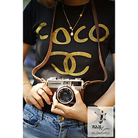 DÂY MÁY ẢNH FILM DA BÒ MÀI NHÁM CAO CẤP VINTAGE- CHÍNH HÃNG RAM LEATHER