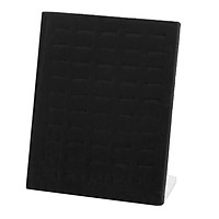 50 Slots Velvet Ring Display Jewelry Holder Retail Showcase Stand Black