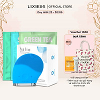 Máy Rửa Mặt Và Mát Xa Da Mặt Halio + Tặng 3 Mặt Nạ Lixibox (Giao mặt nạ màu ngẫu nhiên)