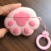 Case Ốp Silicon Bảo Vệ Cho Apple AirPods Pro - Hình Tay Mèo Màu Hồng