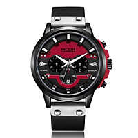 megir 2080 Fashion Quartz Sports Men Watch Multifunctional 3 Dials Chronograph 3ATM Waterproof Luminous Hands Wrist