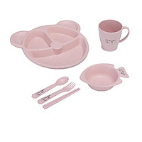 6 Cái/bộ Hoạt Hình Cho Bé Khủng Long Bộ Đồ Ăn Trẻ Em Bát Đĩa Bộ Nhà Chống Nóng Rơm Lúa Mì Dĩa Tập Trẻ Em cho Ăn Món Ăn