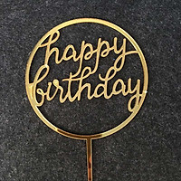 Toppers que cắm trang trí bánh sinh nhật Happy Birthday đám cưới love