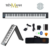 Đàn Piano Điện Konix PJ88 Gấp Gọn 88 Phím Cảm Ứng Lực (Pin sạc, Bluetooth Audio và KeyBoard, Pedal sustain PJ-88, Bao đựng) - Kèm Móng Gẩy DreamMaker