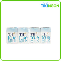 Lốc 4 hộp Sữa Tươi Tiệt Trùng Ít Đường TH True Milk 110ml