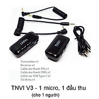 Micro thu âm cài áo không dây TNVI V3 cho 1 người Hàng Chính Hãng