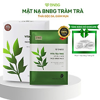 Combo 10 Mặt Nạ BNBG Tràm Trà Thải Độc Da, Giảm Mụn Vita Tea Tree Healing Face Mask Pack 30ml x10 Tặng Kèm 1 Băng Đô