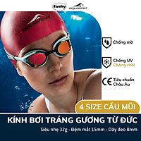 Kính bơi chuyên nghiệp nhập khẩu từ Đức Aquafeel dòng "Leader Mirrored" siêu nhẹ (32g), đạt tiêu chuẩn chất lượng Châu Âu, thiết kế dành cho thi đấu đỉnh cao, phù hợp cho người lớn, trẻ em nhiều độ tuổi Free Size