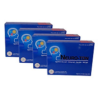 04 Hộp dưỡng Não NEUROTON, giúp hoạt huyết dưỡng não, hỗ trợ phòng chống giảm Trí nhớ, Tai biến đột quỵ, người hay Đau đầu,Hoa mắt, Chóng mặt, Ù tai, Thiếu máu lên não, phòng ngừa giảm nguy cơ huyết khối (Hộp 60 viên nang mềm)