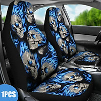 1Pcs Blue Printed Universal Car Seat Cover Protector Auto Front Seat Cushion