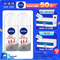 Combo 2 Lăn Ngăn Mùi NIVEA Khô Thoáng Mịn Màng (50ml) - 81611