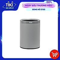Thùng rác nhựa văn phòng, kiểu Âu - Fitis 2 lớp (xám) - ROM3-909
