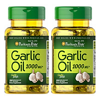 Thực Phẩm Chức Năng - Bộ 2 Viên Uống Dầu Tỏi Tăng Cường Hệ Miễn Dịch, Giảm Cholesterol Garlic Oil 1000mg (100 Viên)