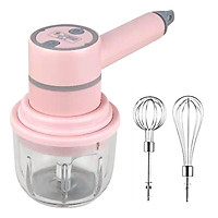 2 in 1 250ml Garlic Masher for Mashing Garlic and Beating Eggs Electric Cordless Portable USB 3-speed Adjustable Mixer