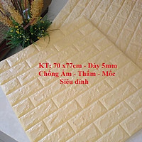 XỐP DÁN TƯỜNG 3D GIẢ GẠCH màu xanh dương (DÀY 5mm) - KT 1 tam: 70X77cm