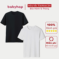 Áo Thun Nam Unisex thiết kế hình trơn 2 màu Đen / Trắng basic thương hiệu Japas Cotton Ai Cập 190gram, áo phông cổ tròn basic cộc tay thoáng mát, thấm hút mồ hôi - Hàng chính hãng