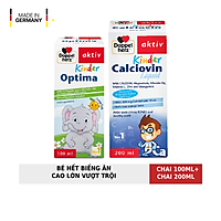Bộ đôi Ăn ngon miệng, khỏe toàn diện Kinder Optima và Calciovin Liquid - Doppelherz