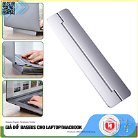 Giá đỡ gấp gọn hợp kim nhôm cho Laptop/Macbook - Đế tản nhiệt dạng xếp, siêu mỏng Baseus Papery Notebook Holder (0.3cm slim, 8° Angle, Foldable, Portable Alloy Laptop Stand)-Hàng Nhập Khẩu