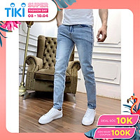 Quần Jean Nam Xanh phối Bạc Julido, ống Côn thời trang hàn quốc co dãn 4 chiều KVS9