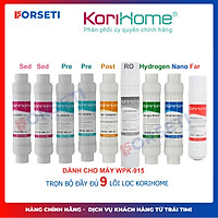 Combo 9 lõi lọc nước Korihome chính hãng cho máy lọc nước Korihome wpk-915