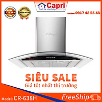 Máy Hút Mùi Hiện Đại Capri CR-638H - Hàng Chính Hãng, Sản Xuất Theo Tiêu Chuẩn Châu Âu, Động Cơ Siêu Êm, Khử Mùi Trực Tiếp, Bền Đẹp, Sang Trọng