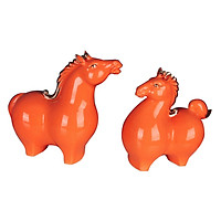 Bộ 2 tượng chú Ngựa trang trí đẹp mắt 3-D-D7-T2917
