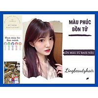Thuốc nhuộm tóc màu phúc bồn tử kèm oxy và gang tay