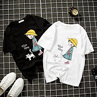 Áo thun Nam Nữ Không cổ Dưới Mưa CIMT-0003 mẫu mới cực đẹp, có size bé cho trẻ em / áo thun Anime Manga Unisex Nam Nữ, áo phông thiết kế cổ tròn basic cộc tay thoáng mát