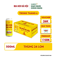 Bia Hơi Hà Nội - Thùng 24 lon 500ml