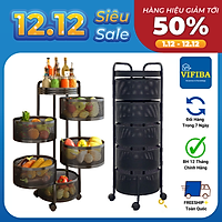 Kệ Tròn Xoay Nhà Bếp Đa Năng Đựng Rau Củ VIFIBA Hàng Chính Hãng Thép Carbon Không Gỉ Xoay 360°