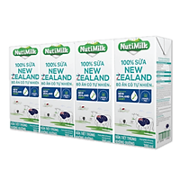 Lốc 4 Sữa Nutimilk 100% New Zealand không đường 180ml - 13426