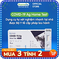 Bộ xét nghiệm nhanh COVID-19 tại nhà Humasis COVID-19 Ag Home Test (Hộp 25 KIT/5 KIT)