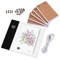 Flip Book Kit with Mini Light Pad LED Lightbox Tablet Design with Hole 300 Sheets Flipbook Paper Binding Screws for