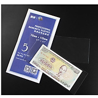 SIZE 5 (7x17cm) Túi 50 miếng phơi nilon bảo quản tiền giấy , tem cao cấp - SIZE THƯỜNG DÙNG - The Merrick Mint