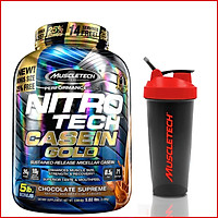 Sữa tăng cơ Nitro Tech Casein Gold Hộp 5lbs (~2.27kg) – Bổ sung Protein hấp thụ chậm trải dài 8h, giúp nuôi dưỡng phát triển cơ bắp ban đêm - Hàng chính hãng Muscletech USA