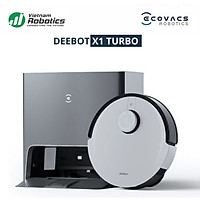 Robot hút bụi lau nhà Ecovacs Deebot X1 Turbo - Tự động giặt khăn lau, Lực hút 5000Pa - Bản Quốc Tế, Sử dụng Tiếng Việt Hàng Chính Hãng