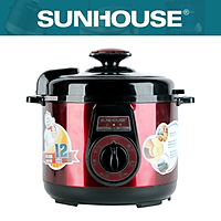 Nồi Áp Suất Điện Đa Năng Sunhouse DNDSHD1552 - 5L (Đỏ Đen) - Hàng chính hãng