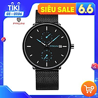 Đồng Hồ Nam Pagini Dây Titanium Mặt Tròn Sang Trọng PA9966, Kính Cao Cấp Chống Trầy Xước Siêu Tốt, Hiển Thị Lịch Ngày, Máy Nhật Siêu Bền - Phong Cách Nam Tính - Lịch Lãm - Đẳng Cấp - Thời Thượng