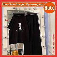 áo thun, phông hè ngắn tay armous chất cotton + quần ba sọc ống rộng,sét đồ bộ nam nữ mặc đi học đi chơi freesize unisex
