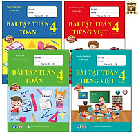 Sách - Combo Bài Tập Tuần Lớp 4 Cả Năm - Toán và Tiếng Việt (4 cuốn)
