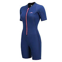 Women's Snorkeling Suit One-Piece Short Sleeve Diving Clothing Thick 2MM Neoprene Swim Surf Wetsuit