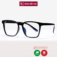 Kính cận nam nữ Lilyeyewear mắt kính vuông to chắn bụi đi đường chống ánh sáng xanh 616