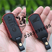 (Màu đen) Vỏ bọc chìa Khóa Honda SH, PCX, SH Mode, Cub 125, Adv handmade da thật