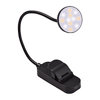 12 LEDs Book Light Clip On Reading Light Eye Protection Nightlight 3 Color Temperature Stepless Dimming