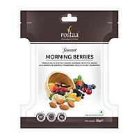 Morning Berries 35gr - Hỗn hợp Hạt hữu cơ điều, hạnh nhân, hạt dẻ, nho khô, mâm xôi, việt quất, dâu tây, nam việt quất sấy khô.- Trái cây sấy khô nhập khẩu Rostaa