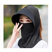 Mũ chống nắng có chìa rộng trùm kín cổ che kín mặt thay khẩu trang vải lanh thoáng mát