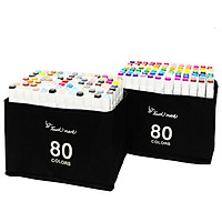 Viết Lông Màu Touch Mark (168 Màu) Thân Trắng (2 Túi 84 Màu)