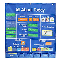 School Classroom Pocket Chart with Date Month Year Week Season Weather Event Cards Teacher Teaching Tool All about Today