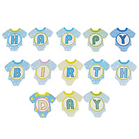 Dây treo Happy Birthday hình áo màu xanh
